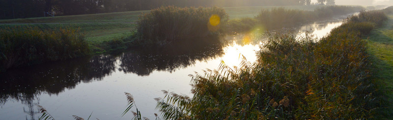 Deich Klossa bei Sonnenuntergang