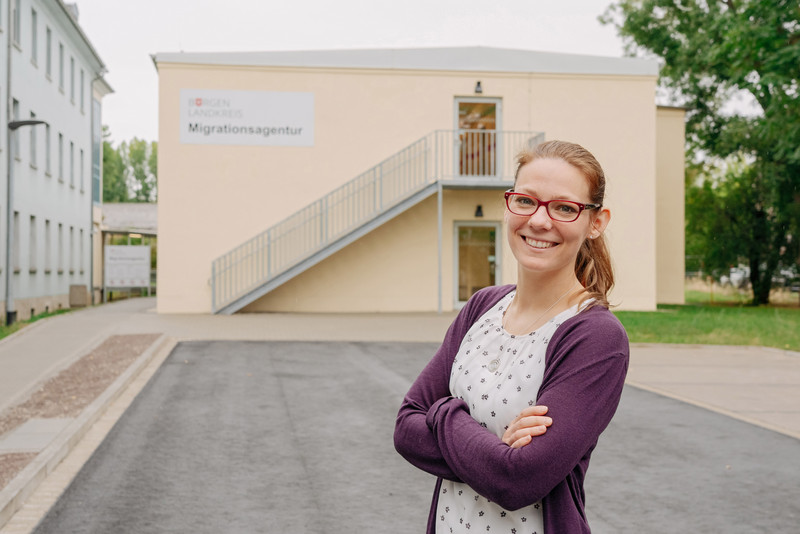 Das Bild zeigt Integrationskoordinatorin Franziska Heine. 