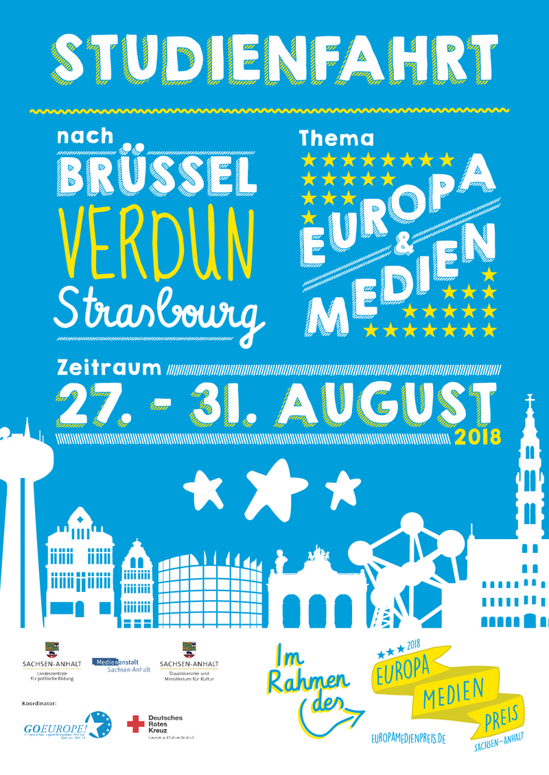 Flyer Europa.Medien.Preis Studienfahrt 2018
